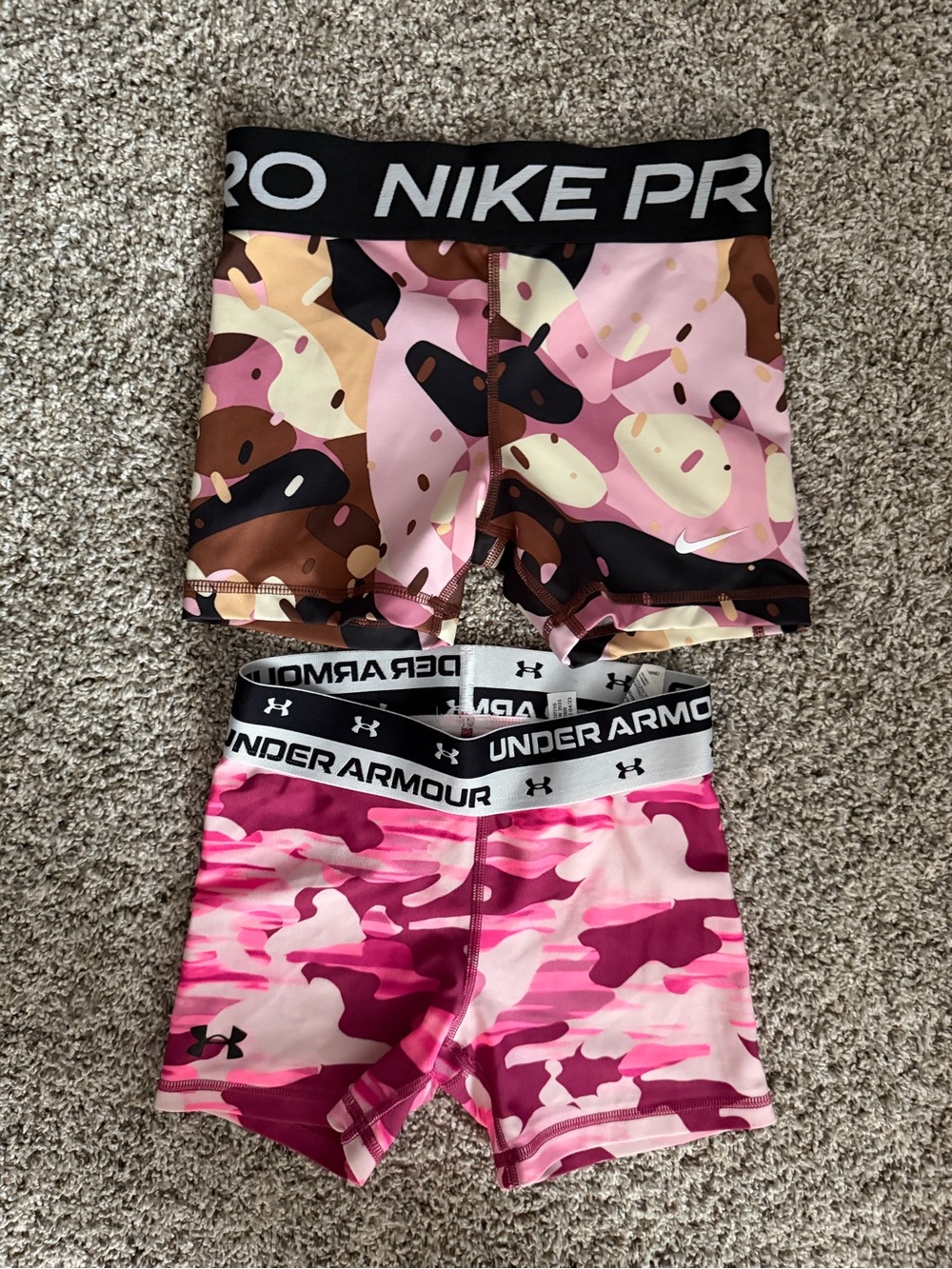 Nike Pro & Under Armour Compression Shorts